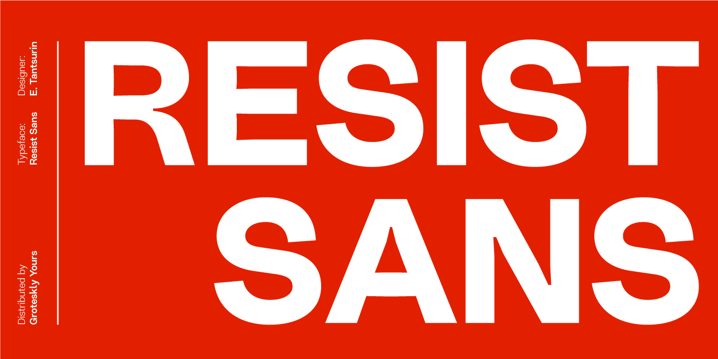 Przykładowa czcionka Resist Sans #1